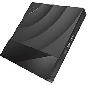 Lettore dvd portatile Portatile ad alta velocità USB 3.0 CD DVD-RW Unità ottica Lettore di dischi Slim esterno Desktop PC Laptop Tablet Promozione Lettore DVD con uno schermo HD rotante ( Color : Noir