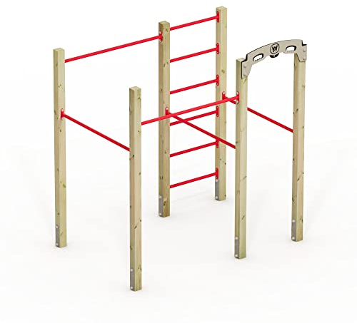 Wickey Fit Base 615, Station de Fitness Extérieure Multifonction avec Barres de Gym et de Traction, Conception Ergonomique, Idéal pour Entraînement Complet