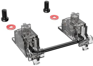 DUROCK Stabilizer V3, Screw in Stabilizers with 2u 6.25u 7u Wires, PCB Mount Keyboard Stabilizers for Mechanical Keyboards (V3 Smokey Black 100% Kit)