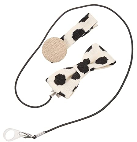 Beaupretty 5stücke Single Ear Clip Für Praktischer -schutz Mit Anti-verlust-band Für Senioren Weißes Design Im Kuhmuster