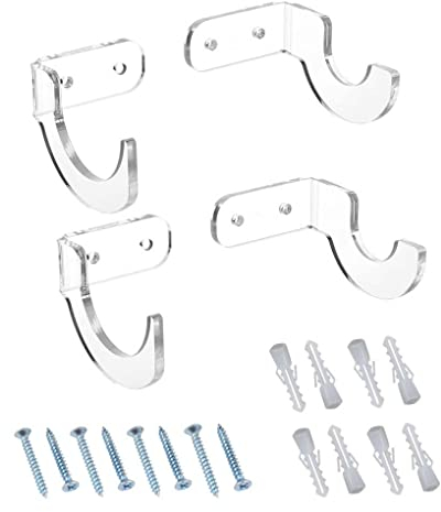 dijiusidy 2 Paar Acryl Baseballschläger Wandhalter, horizontale Softball Schläger, Aufbewahrungsregal, Aufhänger, Sammelhalterung, Klar
