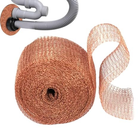 Rame Intrecciato, Rullo di Protezione per lumache a Doppio Strato Tagliato in Rame Puro, Blocco perforatore, Recinzione Anti-lumache, Rete per la Lotta Contro Topi