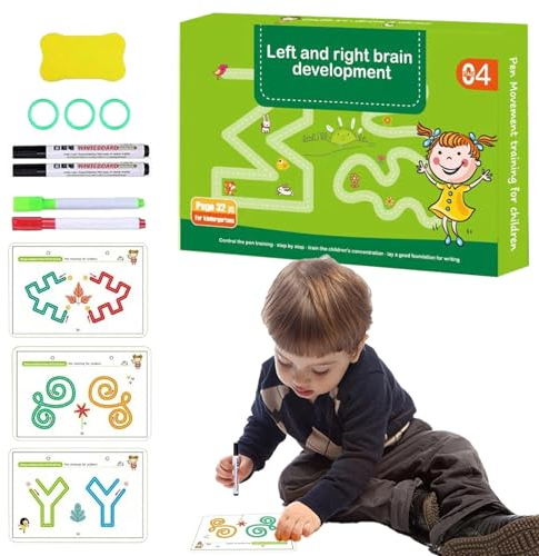 Schreibanleitung Für Kinder – Übungsbuch Zum Nachzeichnen Des Alphabets, Buch Zum Nachzeichnen Von Handschriftaktivitäten | Wiederverwendbares Arbeitsbuch Für Vorschulkinder, Pädagogisches, Wiederverw