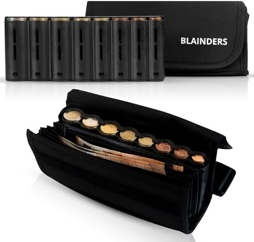 BLAINDERS - Kellnertasche mit Münzsortierer Euro und Gürtel Verstellbarer, Kellnerportemonnaie mit Münzspender, Taxi Geldbörse sehr Widerstandsfähiges