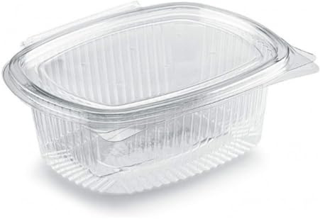 marketcaffe [100] Vaschette 1500cc Bassa Quadrate in PET, Plastica: La Soluzione Completa e Sostenibile per il Confezionamento Alimentare, Ottimizzata per la Conservazione, Antigoccia
