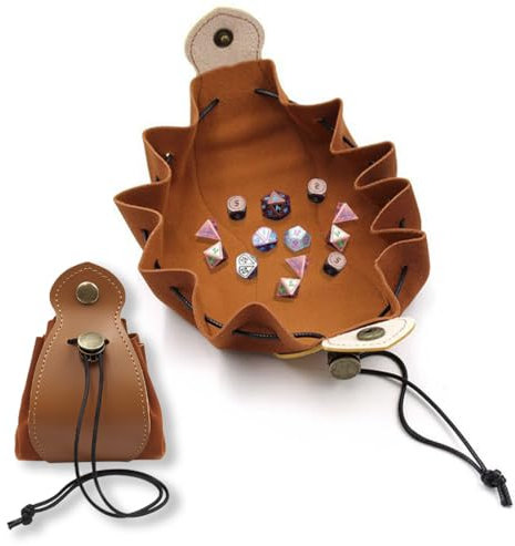 NHQZ 2 in 1 Sacchetto Porta Dadi in Velluto con Coulisse e Bottone per Dungeons and Dragons, Giochi da Tavolo RPG D&D MTG