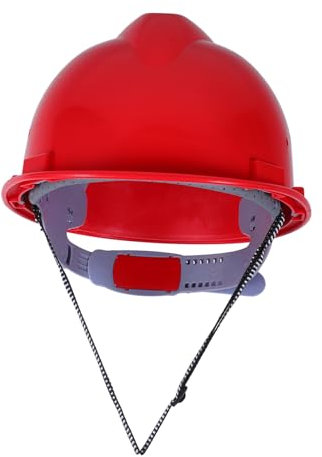 Mikikit Bauhelm Sicherheitshelm Verstellbar Hdpe Kopfschutz Verstärkt Baustellen Schutzhelm Arbeitsschutz Rot
