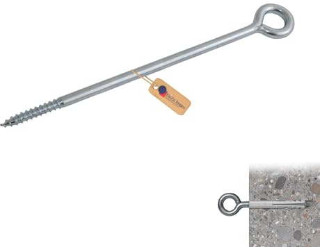 GeZu Impex 16 x Ringschraube Schaft Ø12 mm Länge 400 mm Galvanisch Verzinkt Gerüstöse Augenschraube Gerüstverankerung