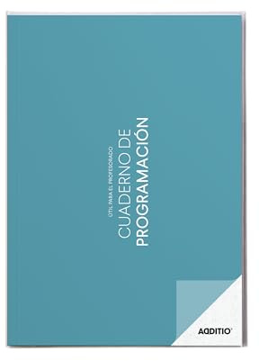ADDITIO Programmeringsbok för lärare | Månadsplan | Veckoplanering | Kursspårning | A4-storlek | Spanska | Ljusblå