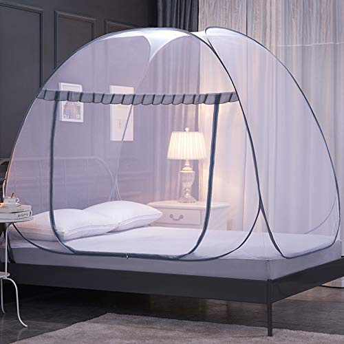 Moskitonetz Bett,150X200cm,Moskitonetz Pop Up,Tragbares Reise-moskitonetz | Moskitonetz Bett Pop Up,Zusammenklappbares Moskitonetz,Faltbares Anti Mosquito Bites Mückennetz,für Schlafzimmer,Outdoor
