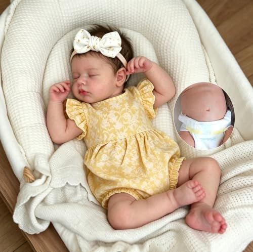 Zero pam Reborn Baby Lebensecht-48CM Baby Babypuppen Wie Echt, Echte Babypuppe Mit VollVinyl Körper, Reborn Puppen Lebensecht Mit Haaren