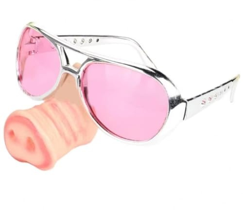 Abbdbd Halloween Lustige Schweine Nase Brille Cosplay Brillen Halloween Streich Brillen Geburtstag Party Streich Requisiten Für Cosplay Zubehör