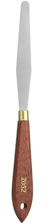 QUARKZMAN Couteaux à Peinture Outil De Peinture 4.33 x 0.59 Rouge/Argent | Lame En Acier Inoxydable En Forme De Larme, 8.66 Longueur, Spatula Couteaux à Peinture Avec Trou Manche En Hêtre