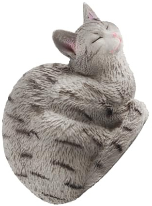 SUPVOX Statue De Chat Plastique pour Jardin Décoration Extérieure Réaliste Résistante Aux Intempéries Figurine pour Pelouse Clôture Et Allée Ambiance Paisible Et Décorative