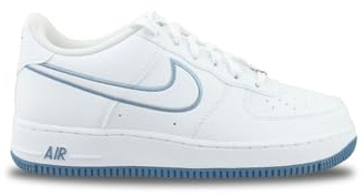 Nike Air Force 1 GS Scarpe per Il Tempo Libero per Bambini White/White/Work Blue/Metallic 36.5