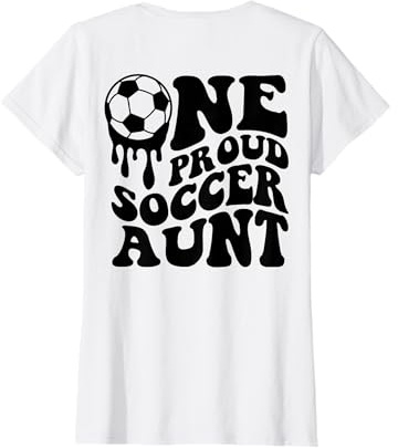 Pallone da Calcio Proud Soccer Aunt Grip On Back Auntie Support Maglietta