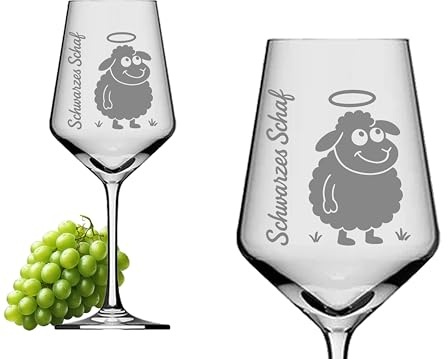 eXODA copa de vino grabado oveja negra 350ml adecuada para lavavajillas ideal para noches amenas y ocasiones especiales combina elegancia y funcionalidad para cualquier celebración