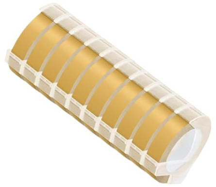 Zenfora 10PCS 9MM Prägebänder Kompatibel Mit E101 12965 1540 1610 Manuelle Schreibmaschine Label Maker DIY Band(Champagne Gold)