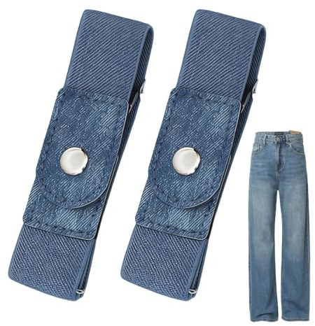 Byxrem utan spänne för män elastisk sömlös höfthållare | Spännlöst bälte för fritid kontor jeans byxor klänningar