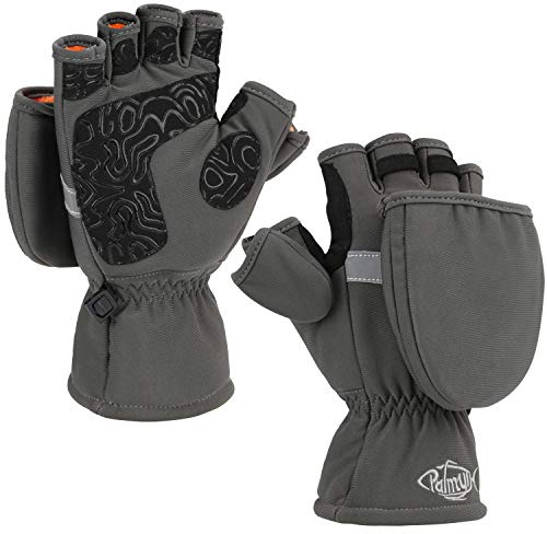 Palmyth Eisfischhandschuhe, umwandelbare Fäustlinge, Flip-Fingerless-Fäustlinge mit 3M, warm für kaltes Wetter und Winter für Männer und Frauen