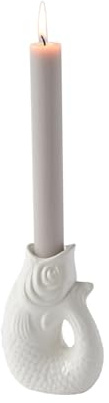 Giftcompany Monsieur Carafon Kerzenhalter Fisch XS Weiss 12,7cm