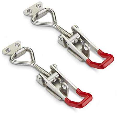 2er Set SOTECH Spannverschluss M8 Haltekraft 600 Kg | abschließbar Edelstahl SS304 verstellbarer Kistenverschluss