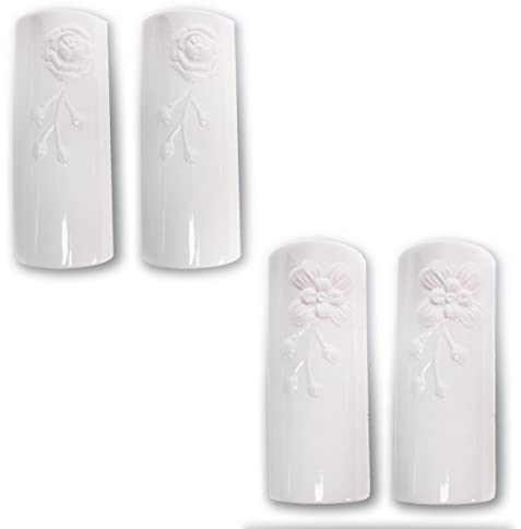 Metrox Lot de 4 humidificateurs en céramique ORCHIDEE plats pour fixation au radiateur 331 a1680 Blanc avec Impression