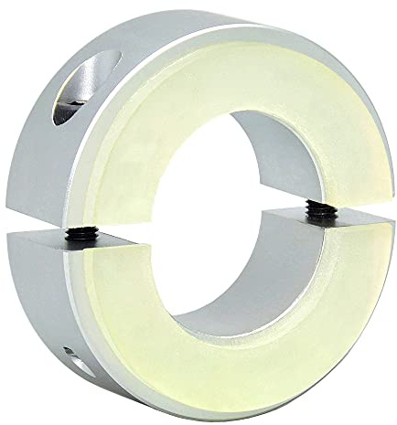 AUZHU- SCZ - Metrisch- Geteilte Stellringe, Aluminium, mit Dämpfungsscheibe Klemmringe Begrenzungsring Lokalisierungsring Positionierungsring Schnellspann-Fester Kragen Größe: ID 40 mm - OD 70 mm