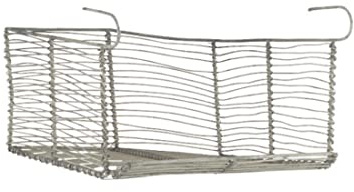 IB Laursen - Hängekorb für unter die Tischplatte - Metall - Farbe: Silber - 27 x 13,5 x 22 cm
