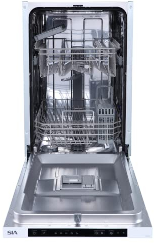 SIA SBID45 45cm Integrated Slimline Dishwasher, 10 Place Settings 5 Programmes