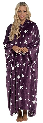 Undercover Ladies Longline Poncho LN1451 Purple Star
