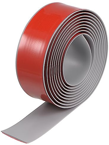 QUARKZMAN Abziehen und Aufkleben Boden Randbeschnitt Streifen 2 Breit PVC Laminate Boden Streifen Tür Flach Divider Streifen für Laminat Türöffnung Höhe Weniger Als 4mm/0.15 Grau 9.84Ft