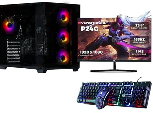 Veno Scorp Gaming PC 24 165Hz Bundle AMD Ryzen 5 5600G VEGA 7 Graphics - 16GB 3200MHz Ram - 1TB SSD - 550W PSU - Windows 11 - WiFi - NEMESIS