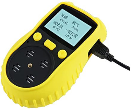 Rilevatore di gas, monitor di gas, 4 in 1 CO H2S O2 LEL Multi tester rilevatore di perdite di gas per monitoraggio dell'aria ambiente