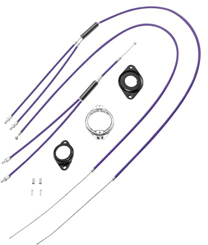 TSTRAUM BMX cykel gyro bromskabel fram bak (topp + nere) spinner rotor set kit (lila)
