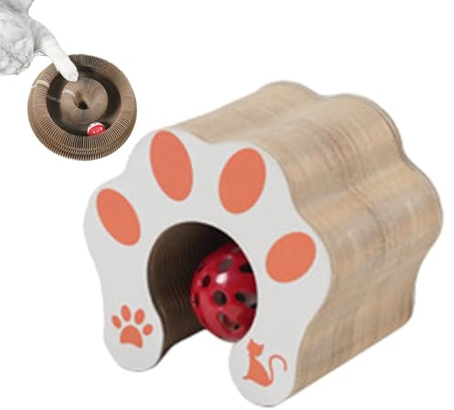 Rascador Gatos Rascado Diversión Ejercicio Entrenamiento Estimulación | Juguetes Rascadores Plegables para Gatos Juegos Ejercicio Entrenamiento Mascotas, Interior, Exterior