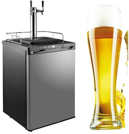 Machine À Bière À Double Tête,machine À Bièrepressioncommerciale 170L Mini Réfrigérateur Avec Contrôle Débit Réglable,plage Température : -5~25°C, Pour Maison,le Bar Ou Le Barbecue,le Restaurant