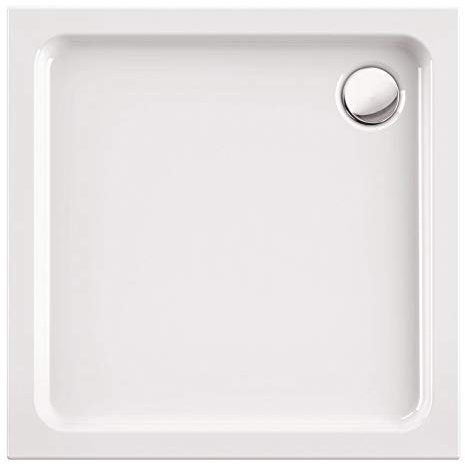 Calmwaters® - Modern Soft - Kleine Duschtasse aus Acryl-Kunststoff in 80 x 80 x 6,5 cm und 90 mm breitem Abfluss - 01SL2961