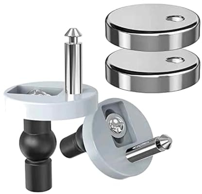 2 Pcs Toilet Seat Hinge Fixings, Quick Release Toilet Seat Bolts for Blind Hole WC Toilets, Durable Toilet Seat Fittings and Fixings Kit for Secure Installation
