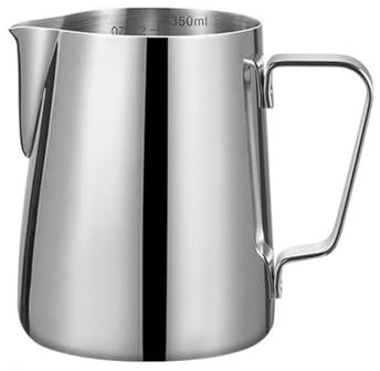WENYOG Pot à Lait Pichet à Mousse de Lait Latte, Tasse à café polie, Passe au Lave-Vaisselle, pichet à Mousse, pichet à Lait, ustensiles à café(350ml)