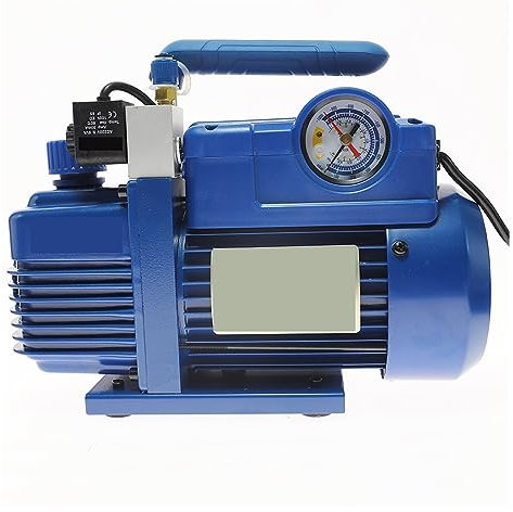 JVDDI Pompa per Vuoto HVAC Pompa for Vuoto, Kit Pompa for Vuoto refrigerante 2pa Refrigerazione 250W con manometro for condizionatore d'Aria Inverter for Uso Domestico 1P/1.5P/2P