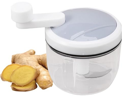 Trita Aglio Manuale – Tritatutto Per Aglio E Verdure, Mini Tritatutto A Manovella, Robot Da Cucina Portatile Per Casa | Tritatutto Per Alimenti, Tritacarne Compatto Manuale Per Aglio E Cipolle