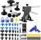 PDR TOOLS 59PCS Dent Puller Kit, Paintless Dent Repair Kit with Adjustable Width Dent Lifter & 100W Glue gun Hail Damage Dent Repair Kit for Auto Dent Removal, Small Hail Damage, Door Ding