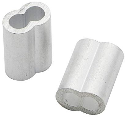 Abrazaderas De Cuerda De Cable M1.0 M1.2 M1.5 M2 M3 M4 Carcasa de aluminio Cuerda de alambre Virola Bridas de cable Manguito de prensado de aluminio 8 Forma Clip ovalado Abrazadera de cuerda de alambr