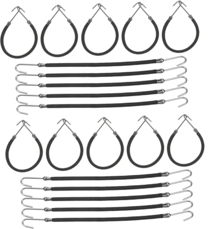 DOITOOL 20 Piezas Juego De Gancho Para El Cabello Bandas Elásticas Ganchos Para El Cabello Para Colas De Caballo Lazos Para El Sin Daños Para El Grueso Hilo De Goma