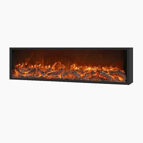 Decorative Fireplace Electric Fireplaces Inserts, Recessed & Built in Wall Realistic Flame Decoration Fireplace with Remote Control(Medium)