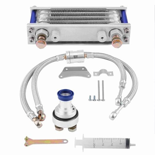 Motorcycle Engine Oil Cooler Oil Cooling Radiator System Kit for CB CG 100CC‑250CC (Export payment 65ML)