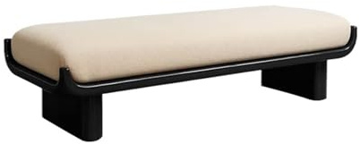 SDA287MZ Foyer Wooden and Fabric Long Shoe-changing Bench for Living Room and Bed end Mudroom(XXL)