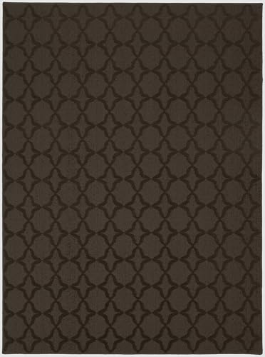 Garland Rug Sparta Non Slip Polypropylene 12 Ft. X 12 Ft. Brown Mocha Area Rug- Ideal for Living Rooms & Hallways, Stylish & Durable for High-Traffic Areas