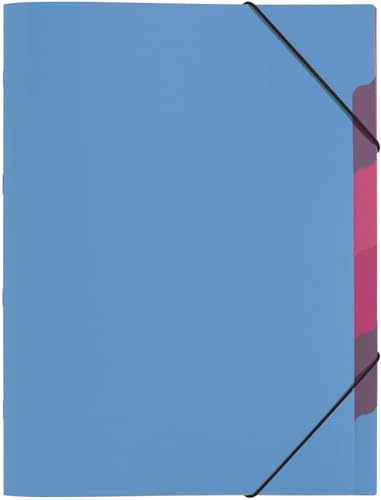 Pagna Ordnungsmappe A4 5 Fächer Funky School hellblau PP